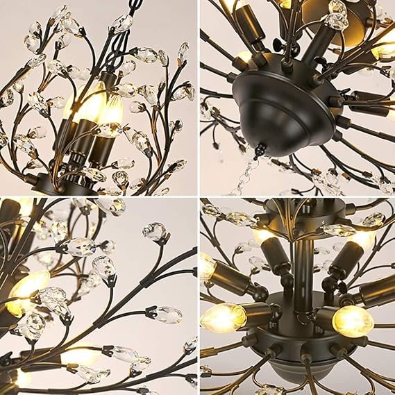 💧Raindrop Farmhouse Chandelier ✨🌿🕯️